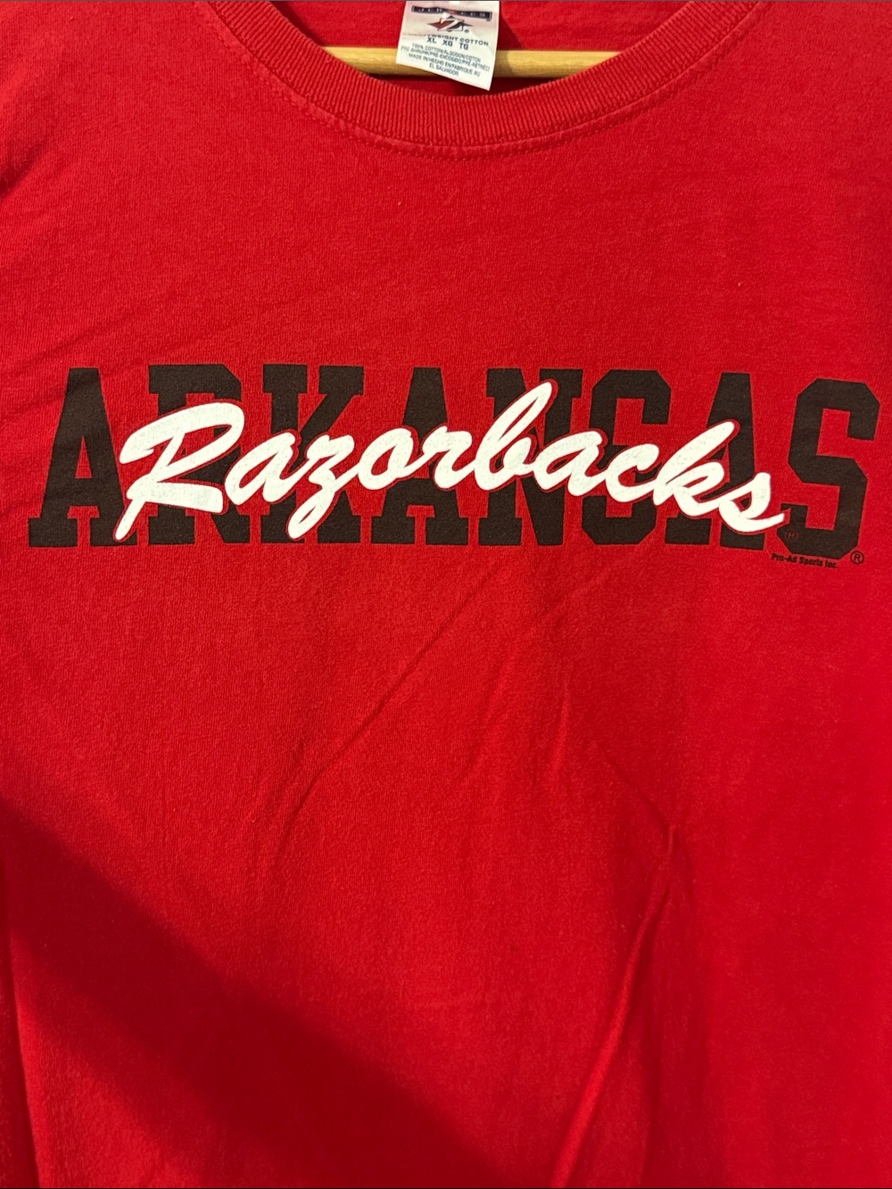 Arkansas Razorbacks Red Graphic Tshirt - Picture 3 of 4